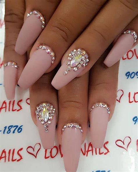 rhinestone nails designs|cute nail designs with rhinestones.